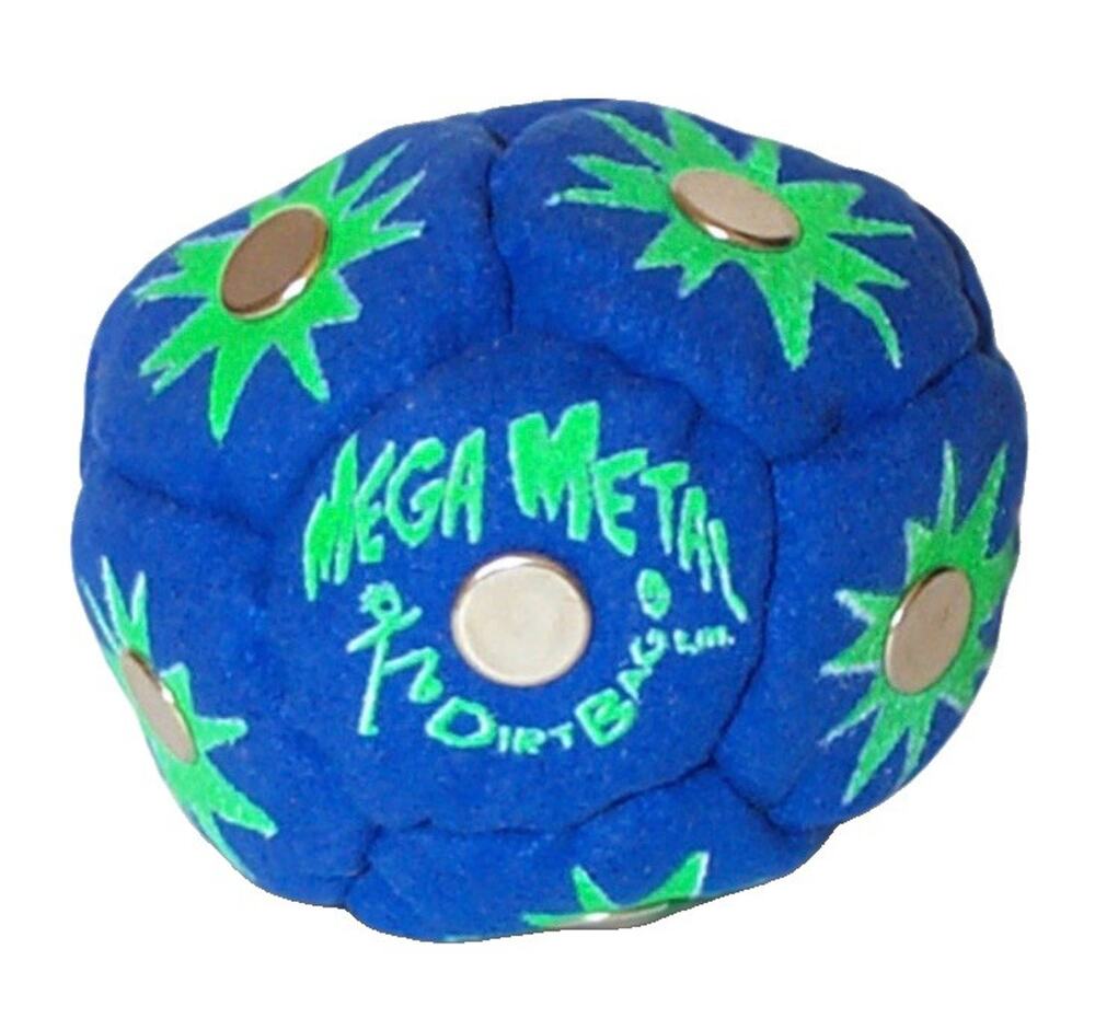 🔥World Footbag DirtBag Mega Metal Hacky Sack BLUE/GREEN BNWT🔥